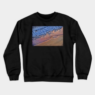 Abstract composition with ice and snow in the evening light Crewneck Sweatshirt